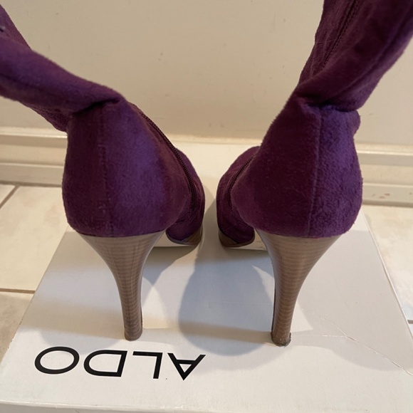 ALDO Suede Platform Heels Size 36.5 - Picture 3 of 4